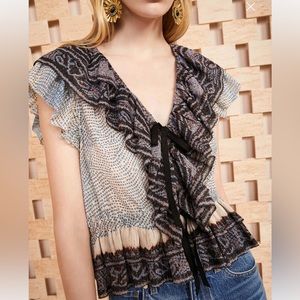 NWOT Ulla Johnson Kaede top in Moonstone, size 2